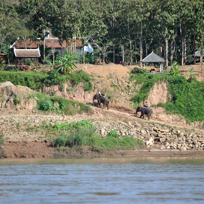 villaggio sul mekong - foto di andrea cassano
